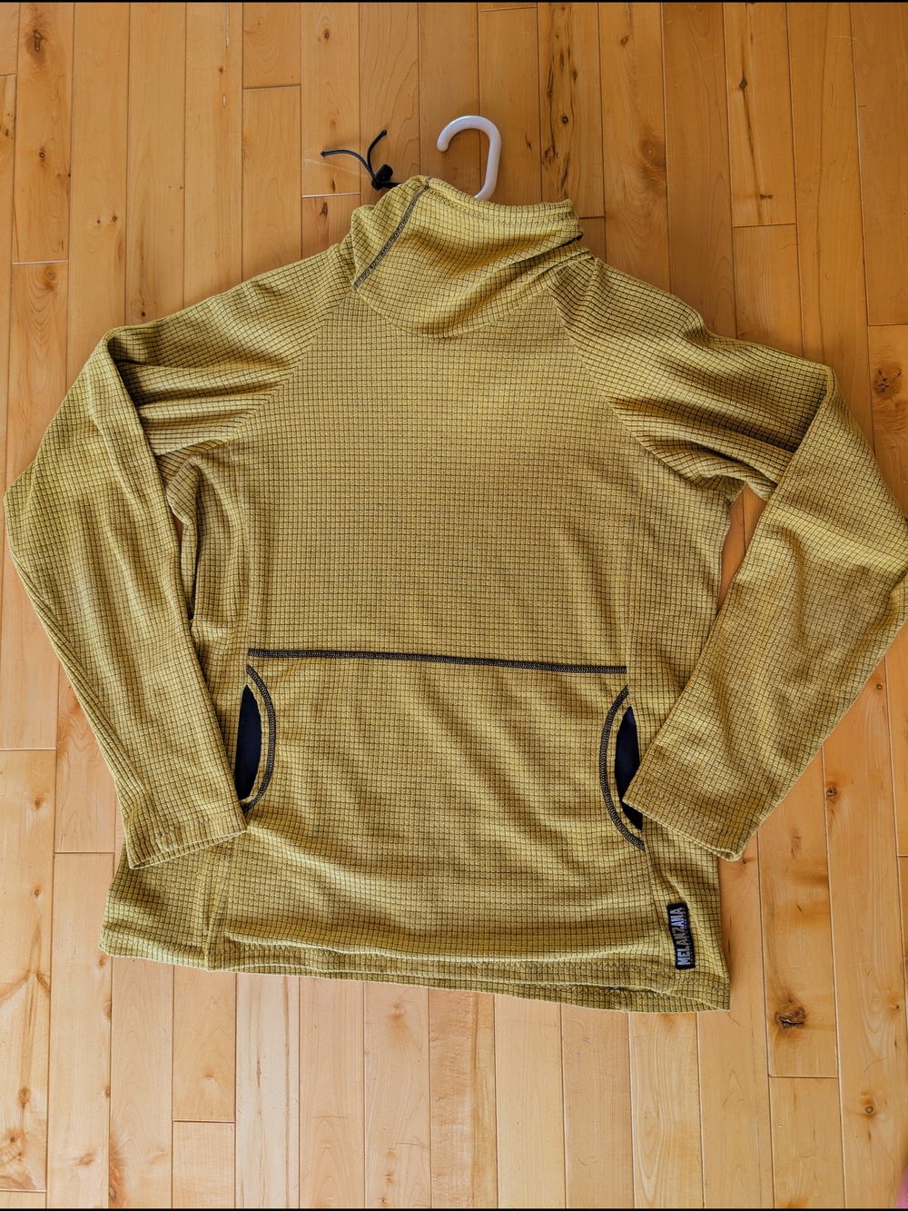 Melanzana Women's L Yellow Microgrid V1 Hoodie